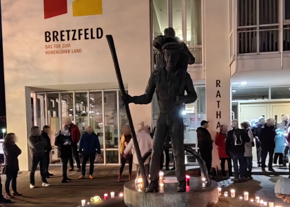 Bretzfeld spaziert am 07.02.2022 – 18 Uhr, hinter dem Rathaus